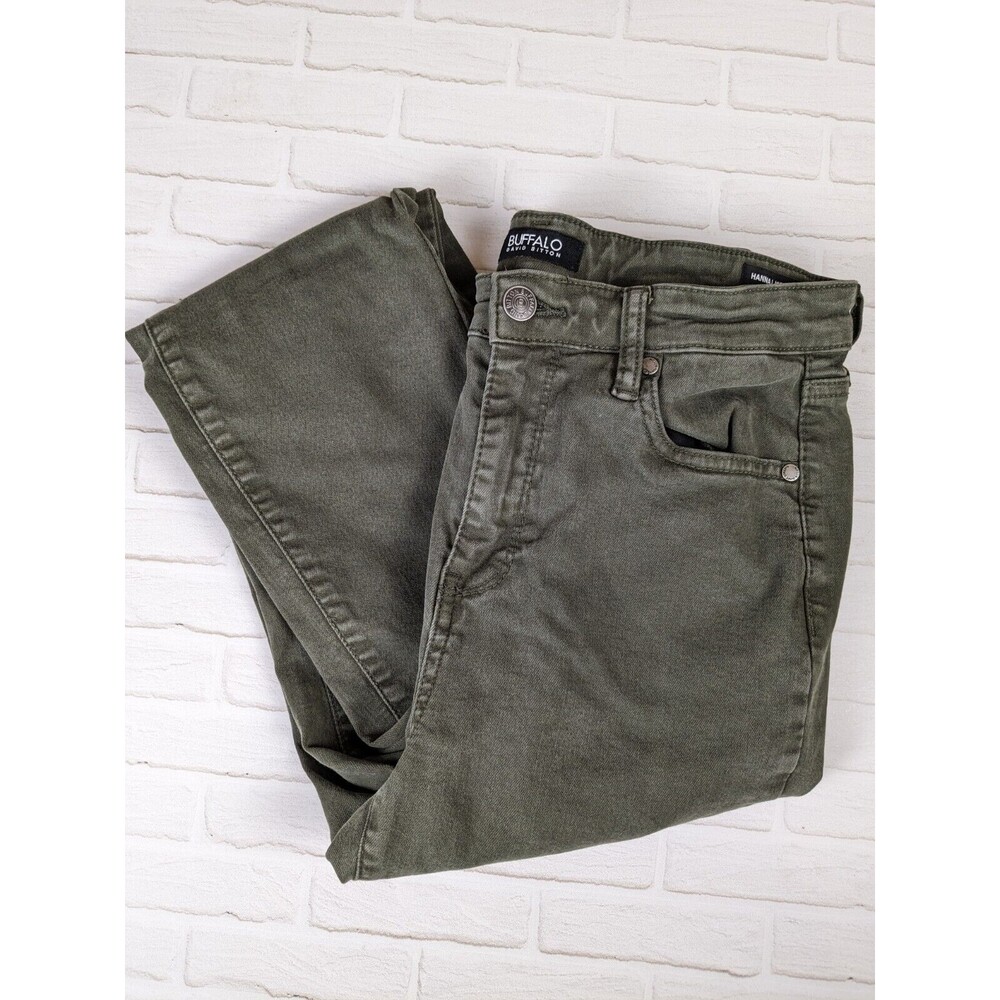 Olive Green Hanna High Rise Stretch Skinny Jeans Size 4 Buffalo DAVID BITTON